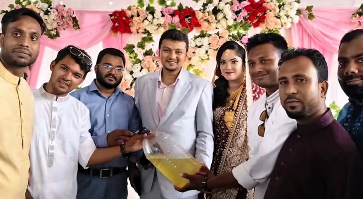 গণঅধিকার পরিষদের কেন্দ্রীয় নেতার বিয়েতে ‘জ্বালানি তেল’ উপহার!